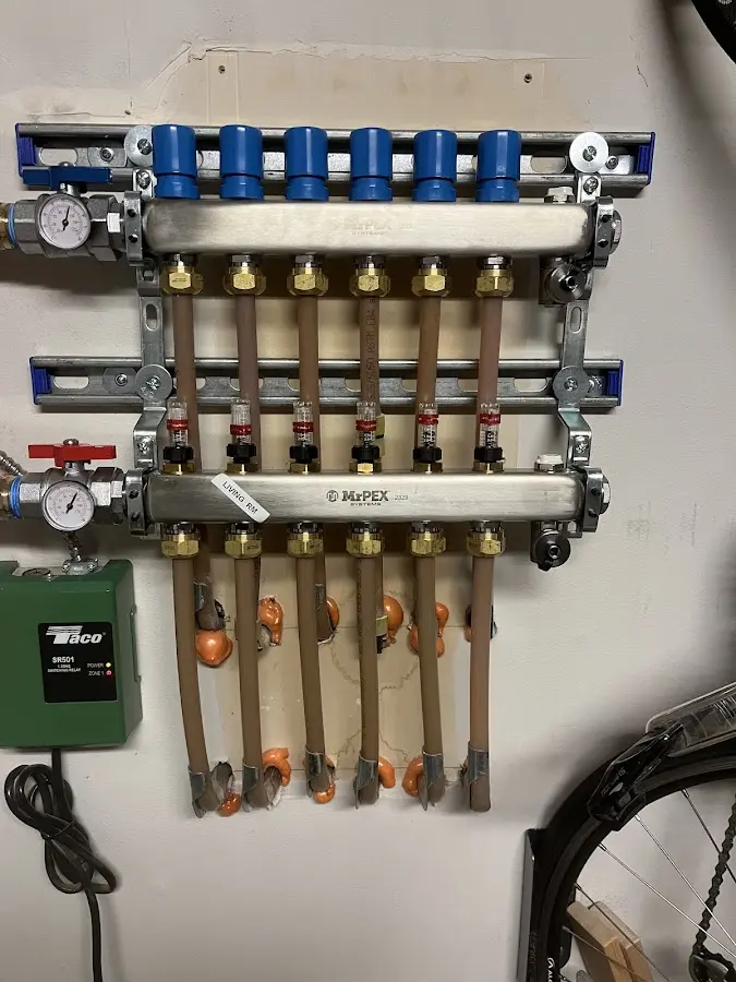 Plumber performing Gas Leak Detection at a residential property in Hyrum